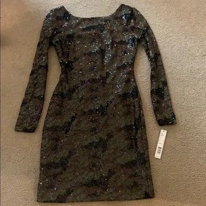 NWT camo sequin dress